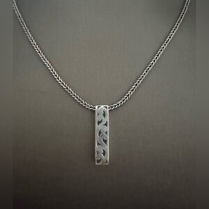 Lois Hill Sterling Silver Bar Pendant Necklace